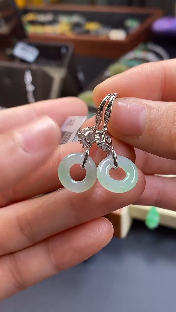 颈饰银S925镶嵌翡翠17437