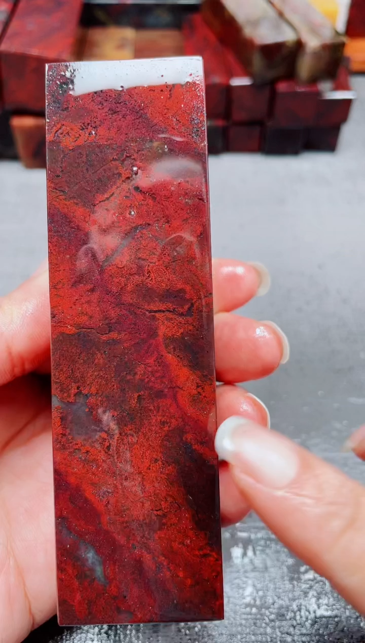 玉桂林鸡血玉素章--14