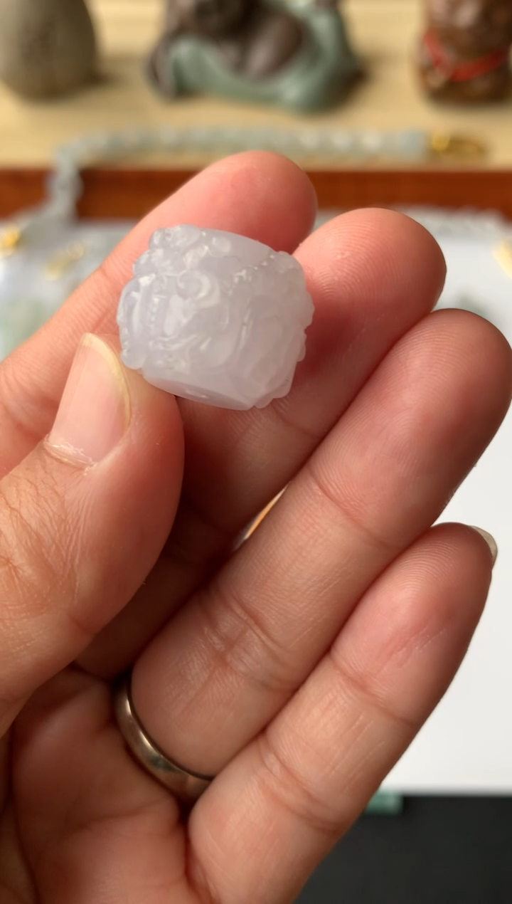 【闪购商品】定制翡翠未镶嵌紫色西方三圣-800+80