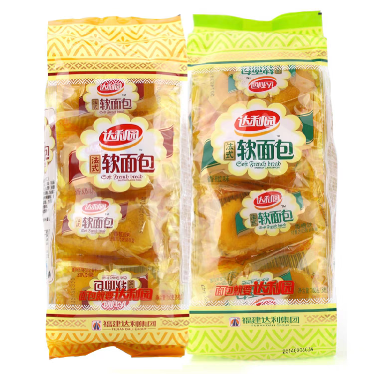 W达利园法式软面包香奶味160g（8枚装，解馋小零食）