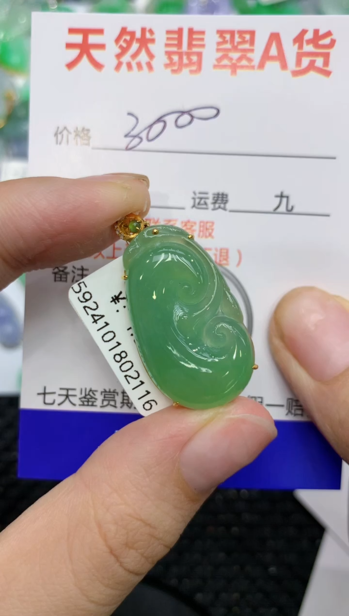 【闪购商品】翡翠颈饰18K金镶嵌1112111111