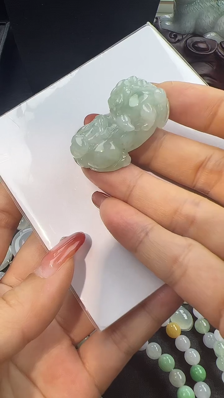 翡翠未镶嵌颈饰貔貅