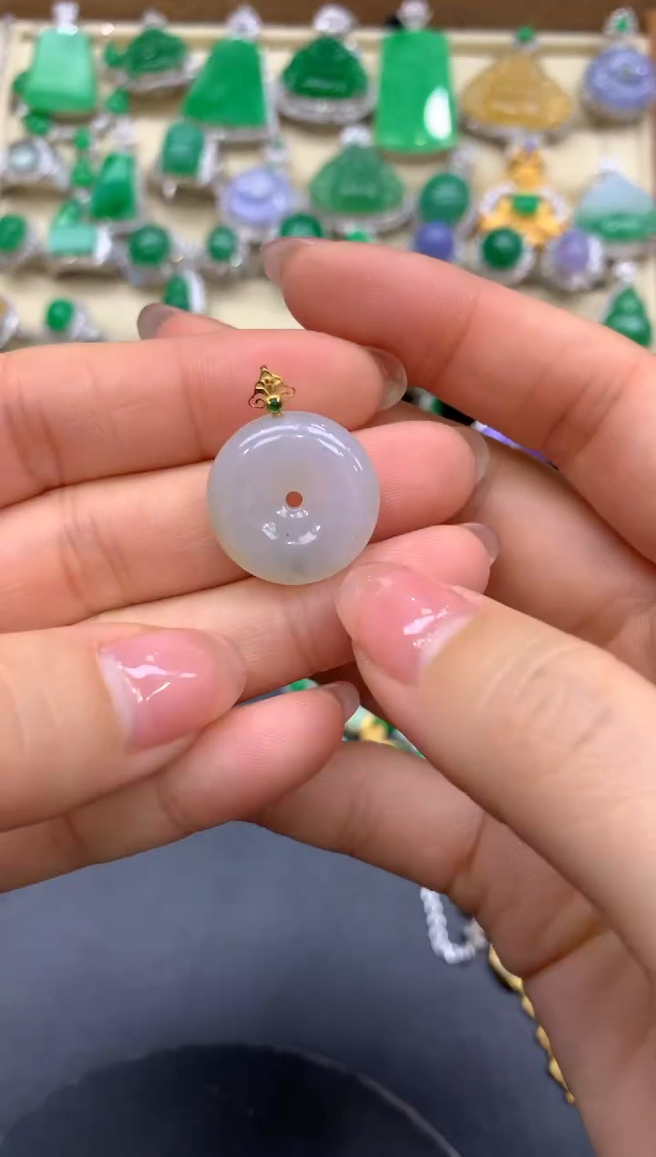 【闪购商品】翡翠颈饰18K金镶嵌5-中国好珍宝