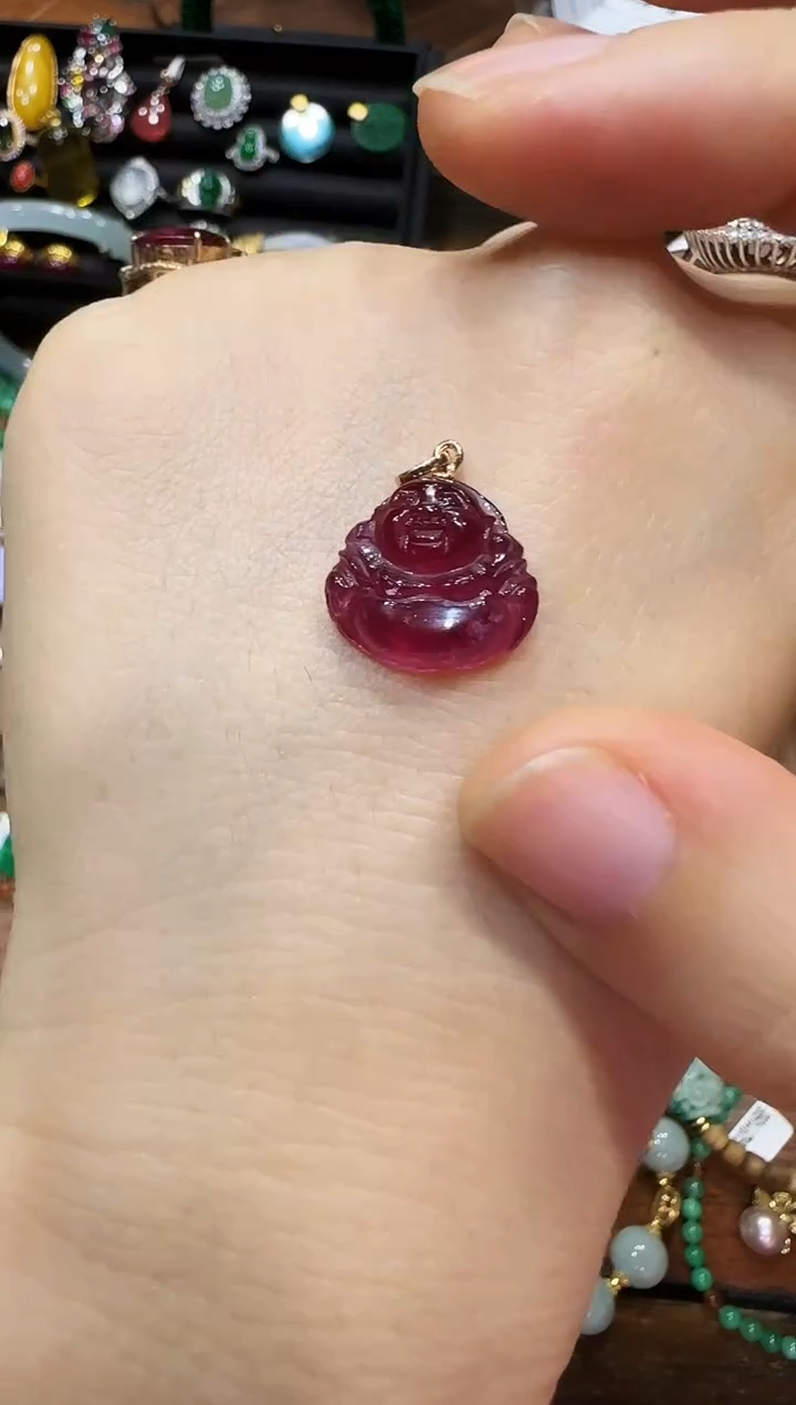 无合金❤*雪闪购商品红佛公吊坠1080