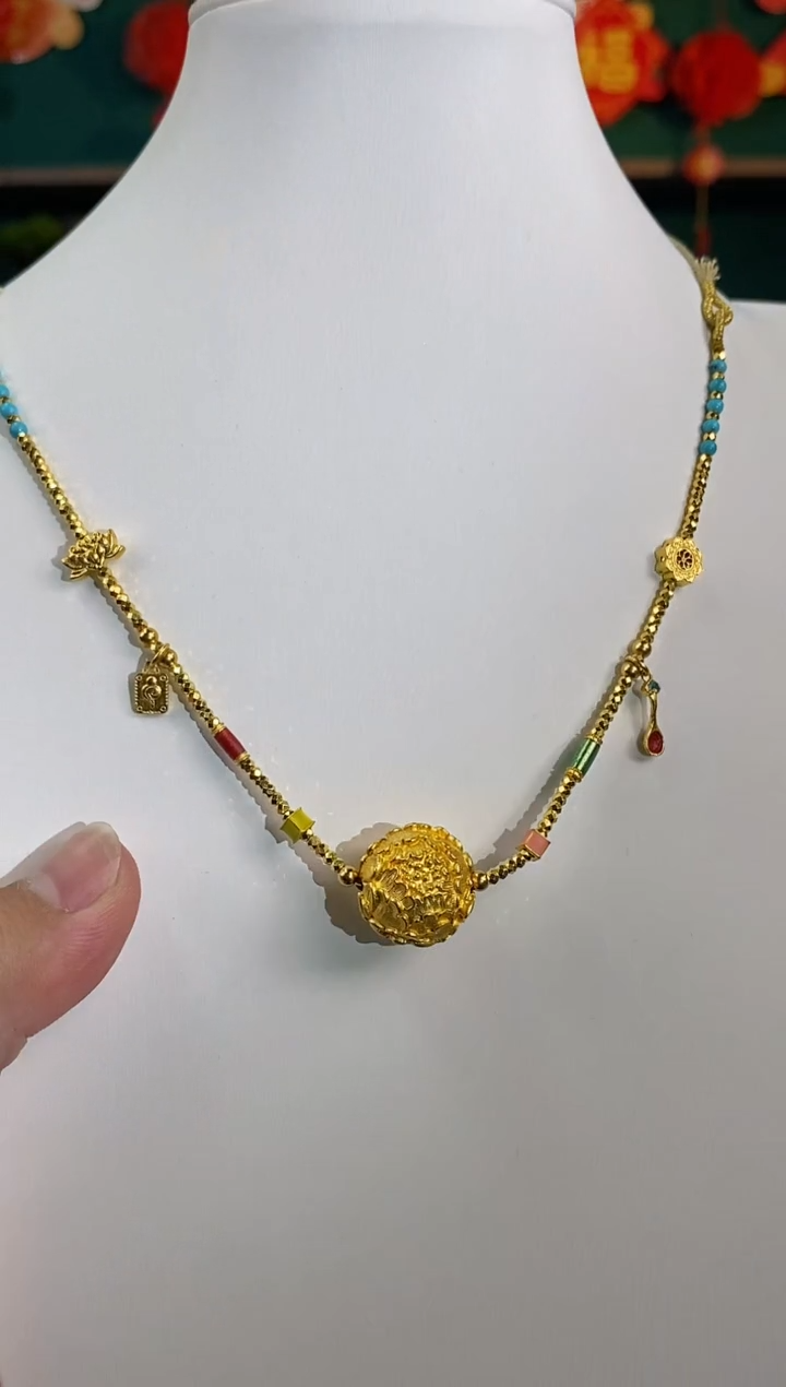 【闪购商品】绿松石珠宝奇石足金镶嵌1