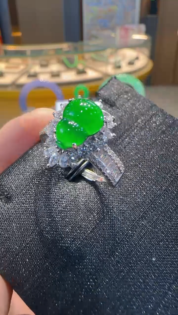 【闪购商品】翡翠戒指银S925镶嵌多样性发货一件