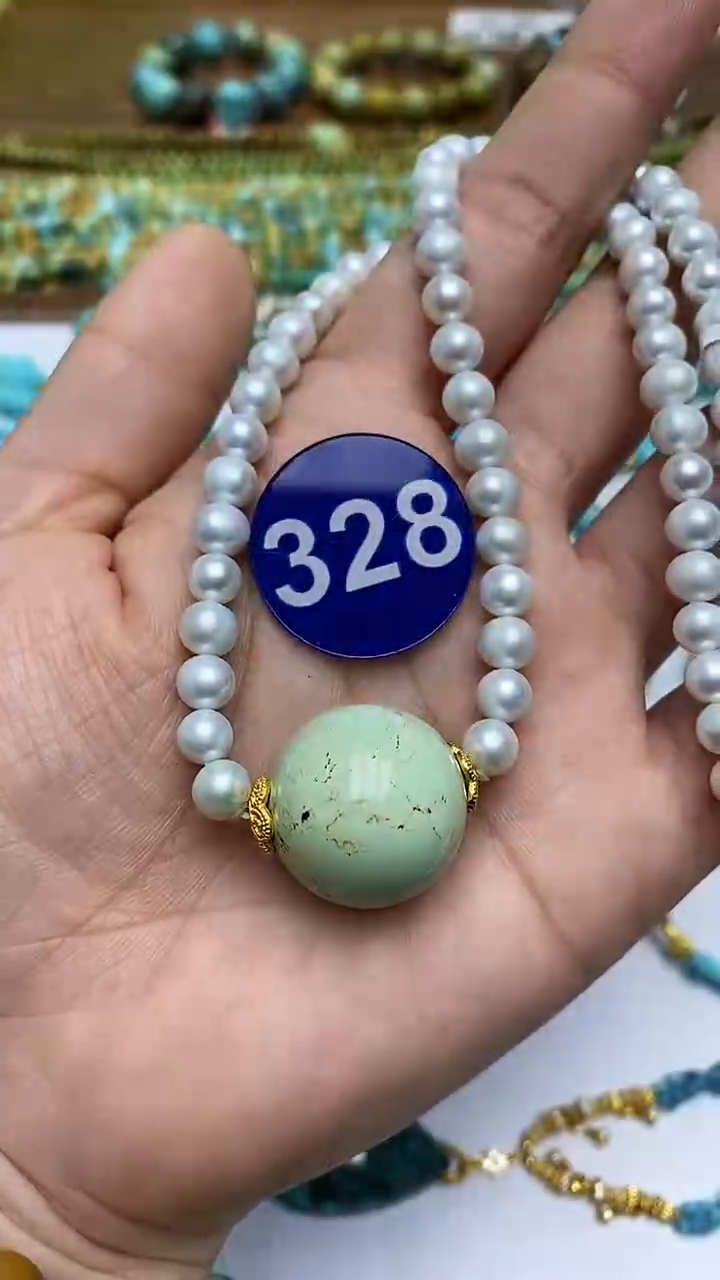 【闪购商品】绿松石项链银S925镶嵌328