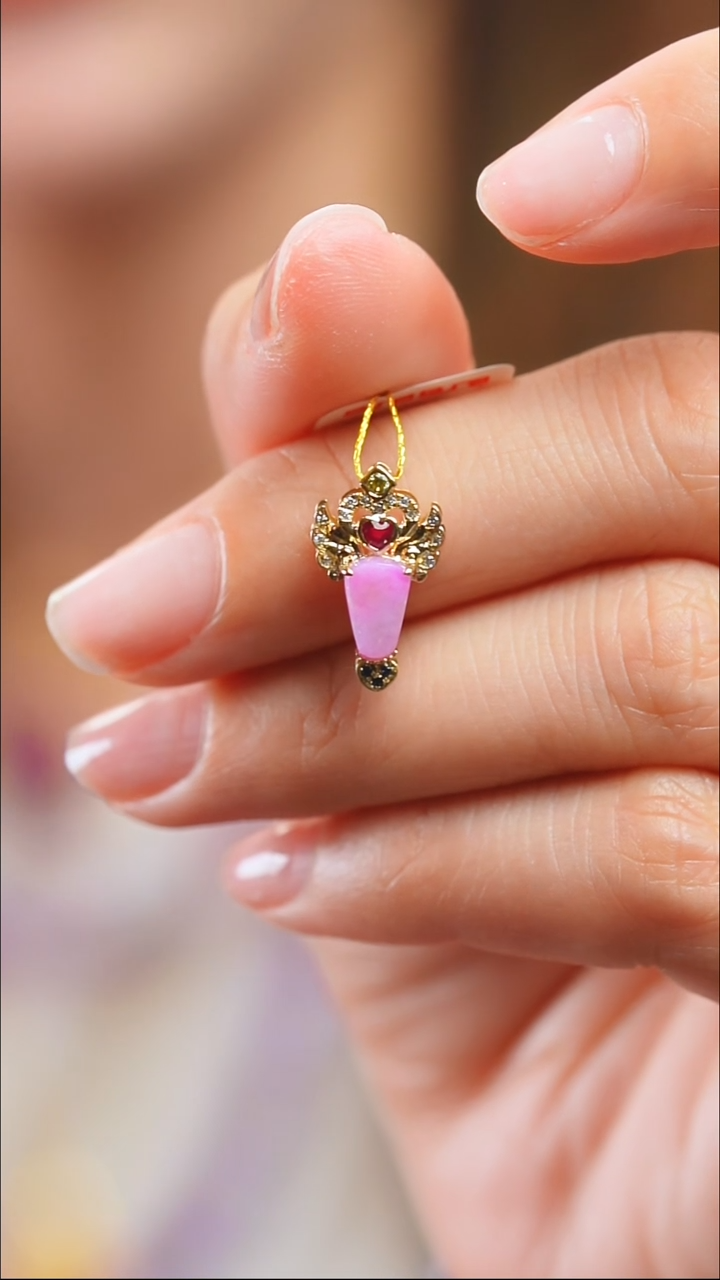 苏纪石（舒俱来）18K金镶嵌吊坠(不含链)25