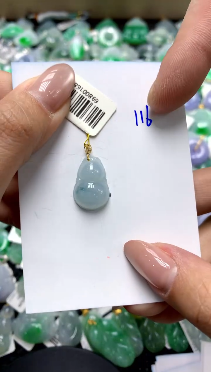 【闪购商品】翡翠颈饰18K金镶嵌1111111111