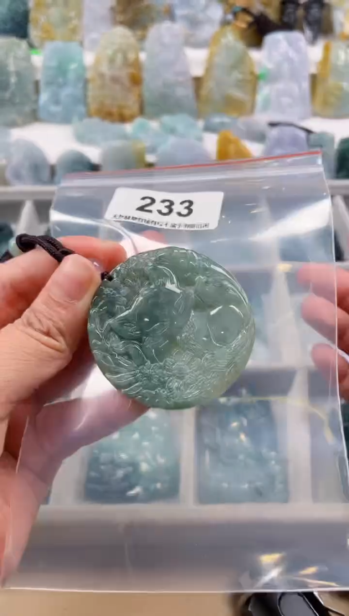 【闪购商品】翡翠颈饰未镶嵌天然缅甸A货翡翠233