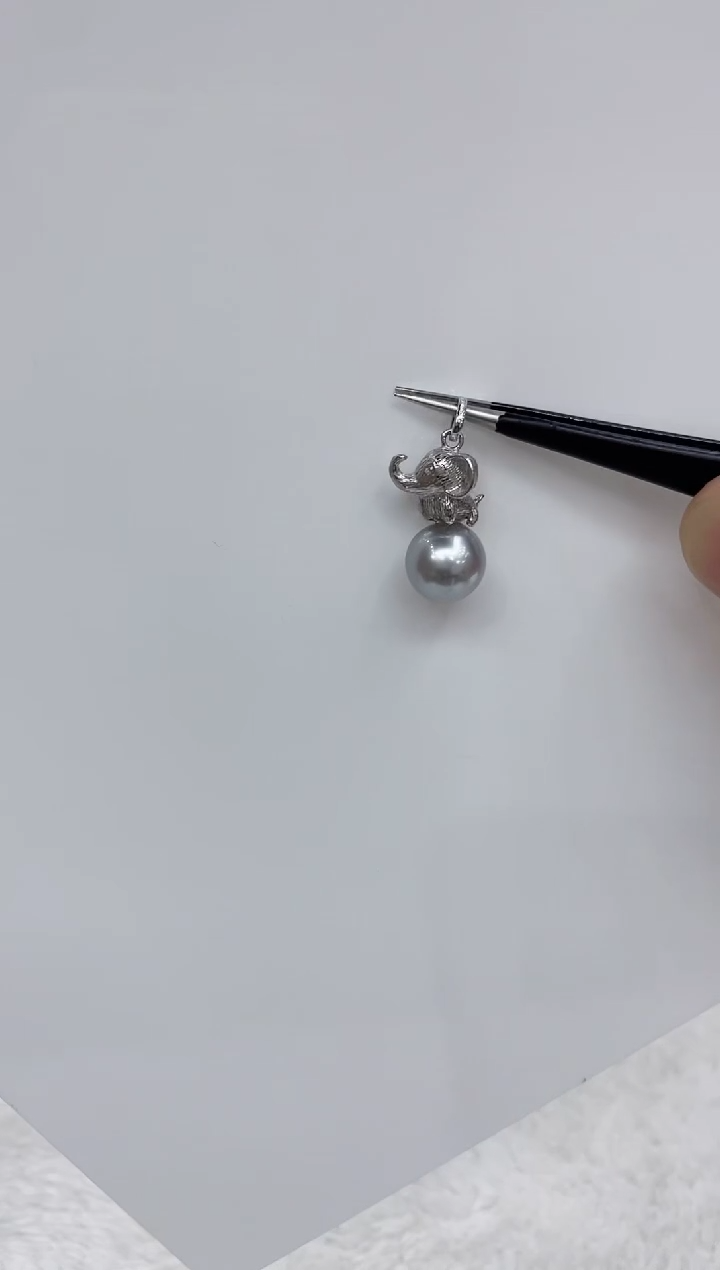 【闪购商品】海水珍珠吊坠(不含链)银S925镶嵌海水珍珠吊坠