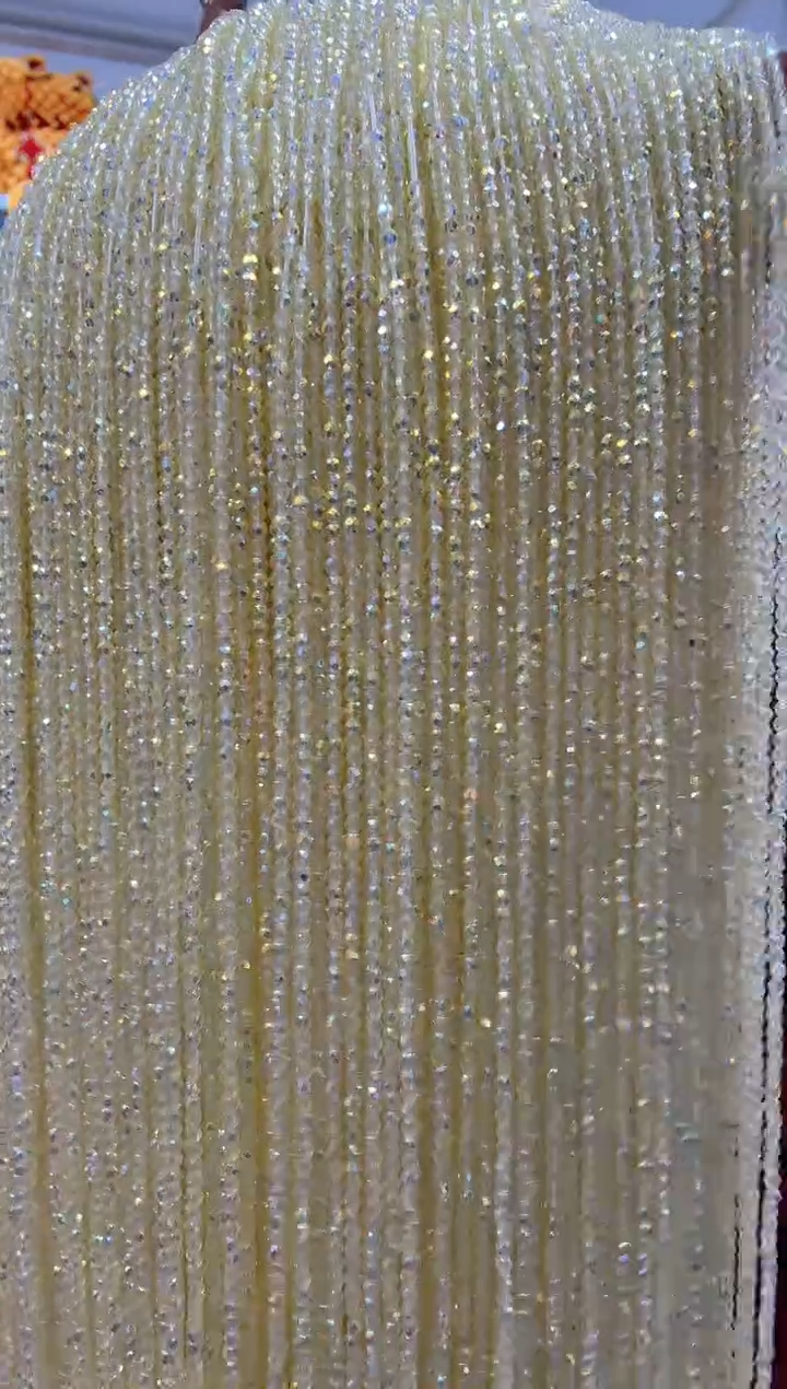 玻璃A12卡0.8水晶扁10条进口彩鹅黄色