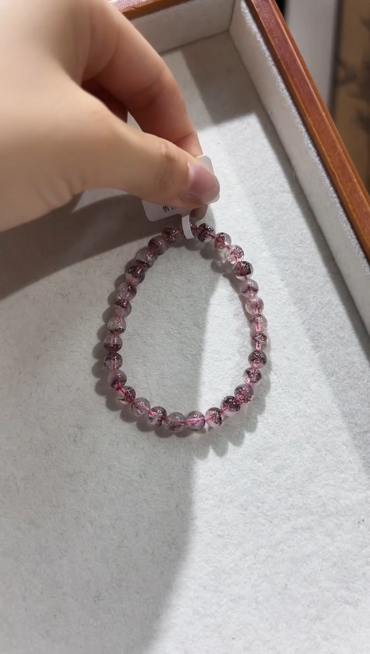 水晶手串未镶嵌XL3105金草莓手串6+多样性发一