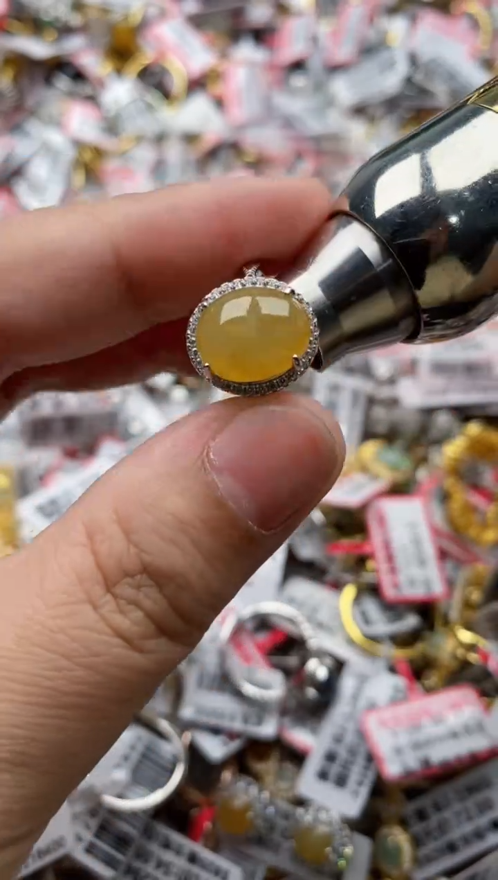 【闪购商品】翡翠戒指银S925镶嵌22222---3