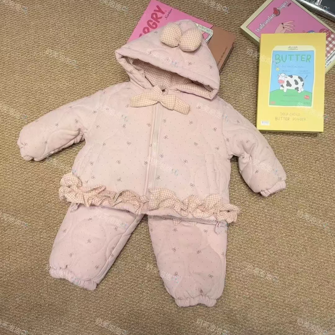 保暖女休闲风卡通风家居服套装卡通女童