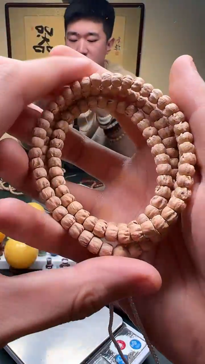 【闪购商品】柏香籽/百香籽手串6.5mm+ 红皮莲花座柏香籽多圈