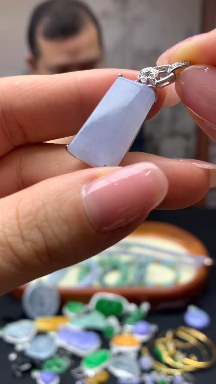 【闪购商品】翡翠颈饰18K金镶嵌5-天然翡翠