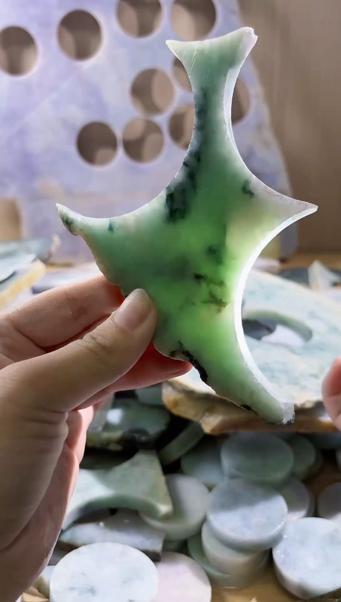 翡翠未镶嵌颈饰翡翠A货 姜谭187