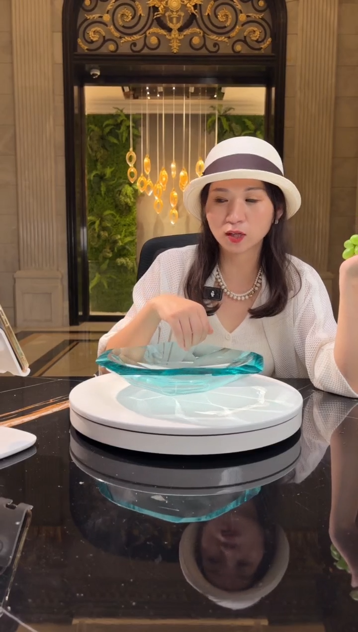 摆件AJ1111146湖水蓝果盘