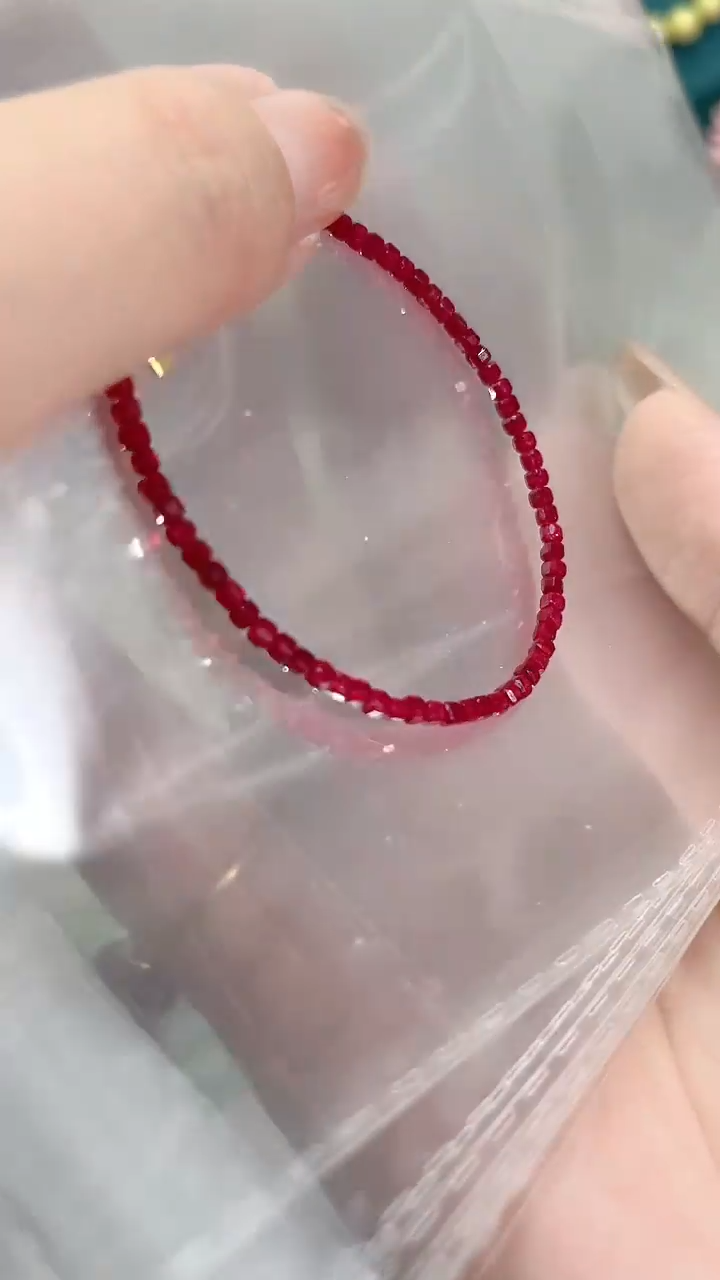 【闪购商品】红宝石手链银S925镶嵌姨妈56