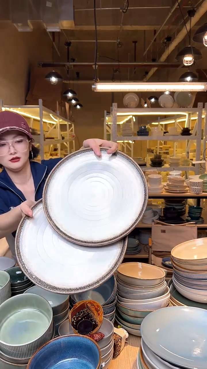 瓷291外贸尾货高温釉下彩陶瓷餐具默认微瑕