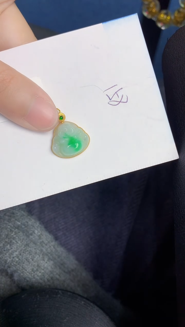 【闪购商品】翡翠颈饰18K金镶嵌000000000