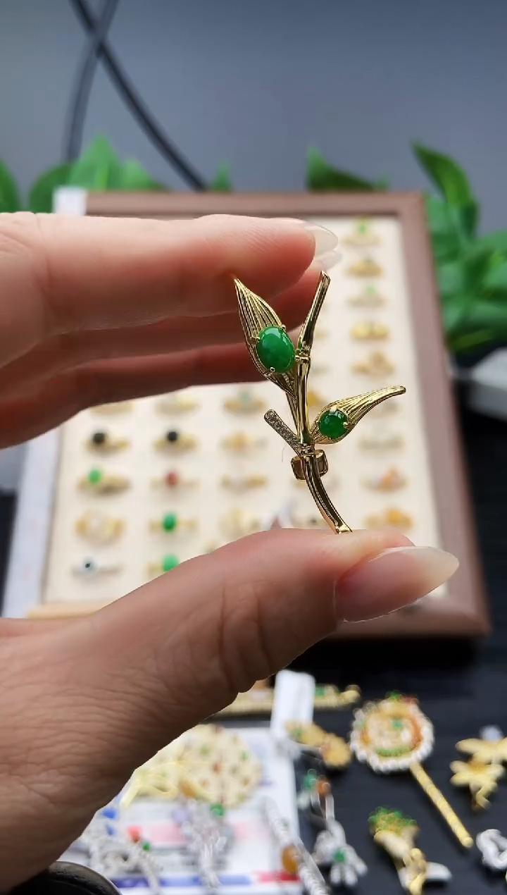 颈饰银S925镶嵌翡翠4