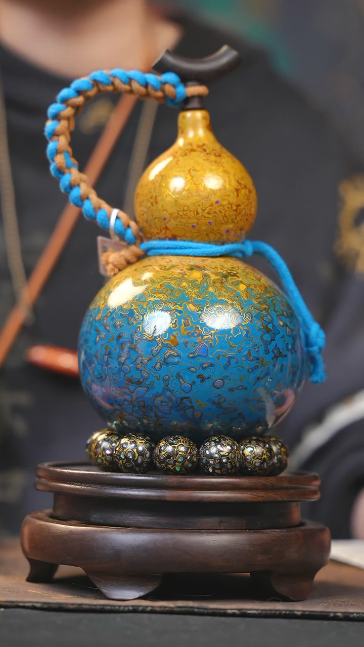 【闪购商品】YL182漆艺酒葫芦不包手串及旋转底座