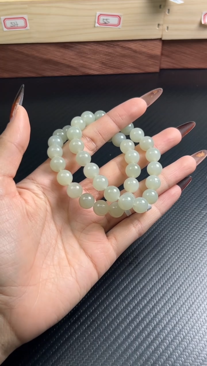 未镶嵌手串和田玉且末近矿微色差卡10k 多样性发货拍一发一