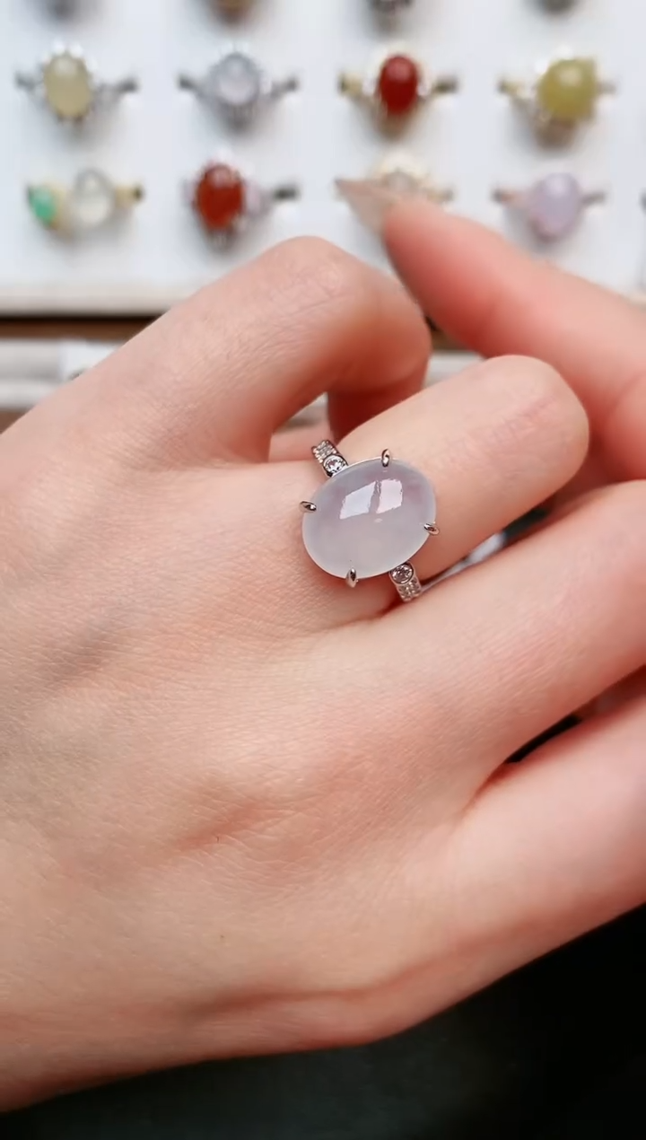 【闪购商品】翡翠戒指银S925镶嵌....