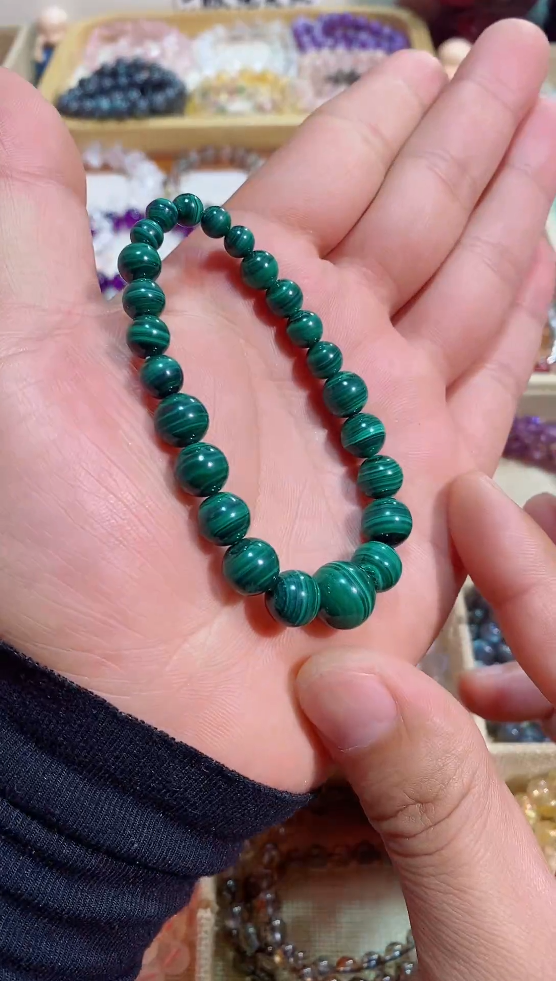 【闪购商品】水晶手链未镶嵌孔雀石 (多样性发其一）