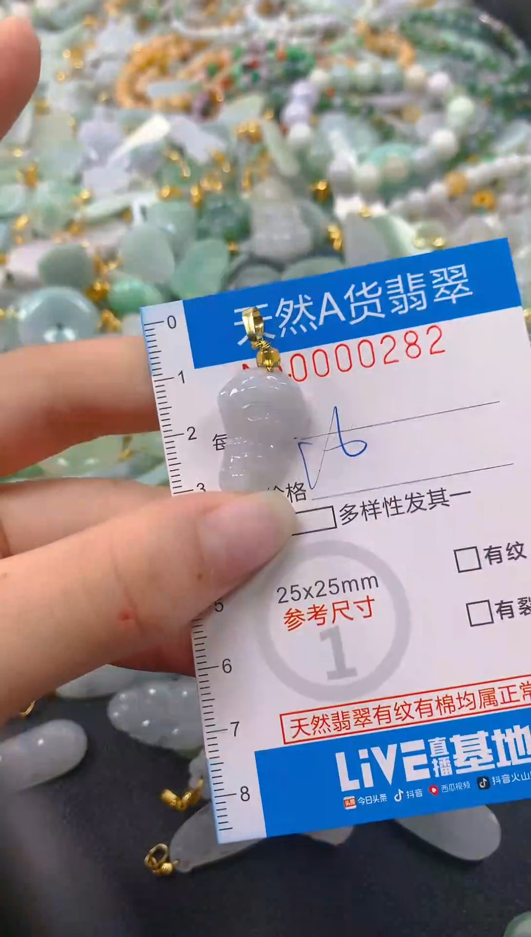 颈饰未镶嵌翡翠净货挂件-0282