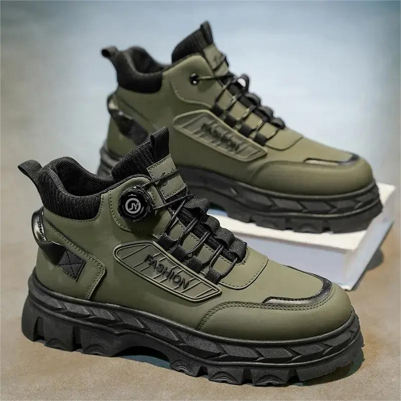 【常规/加绒可选】秋冬男士鞋马丁靴厚底工装百搭休闲运动老爹鞋-X