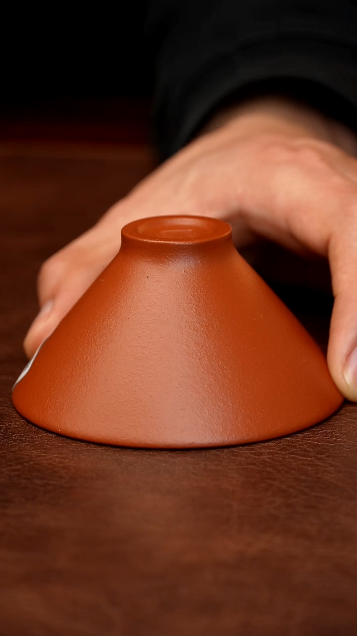 【闪购商品】紫砂茶壶朱泥斗笠杯70cc