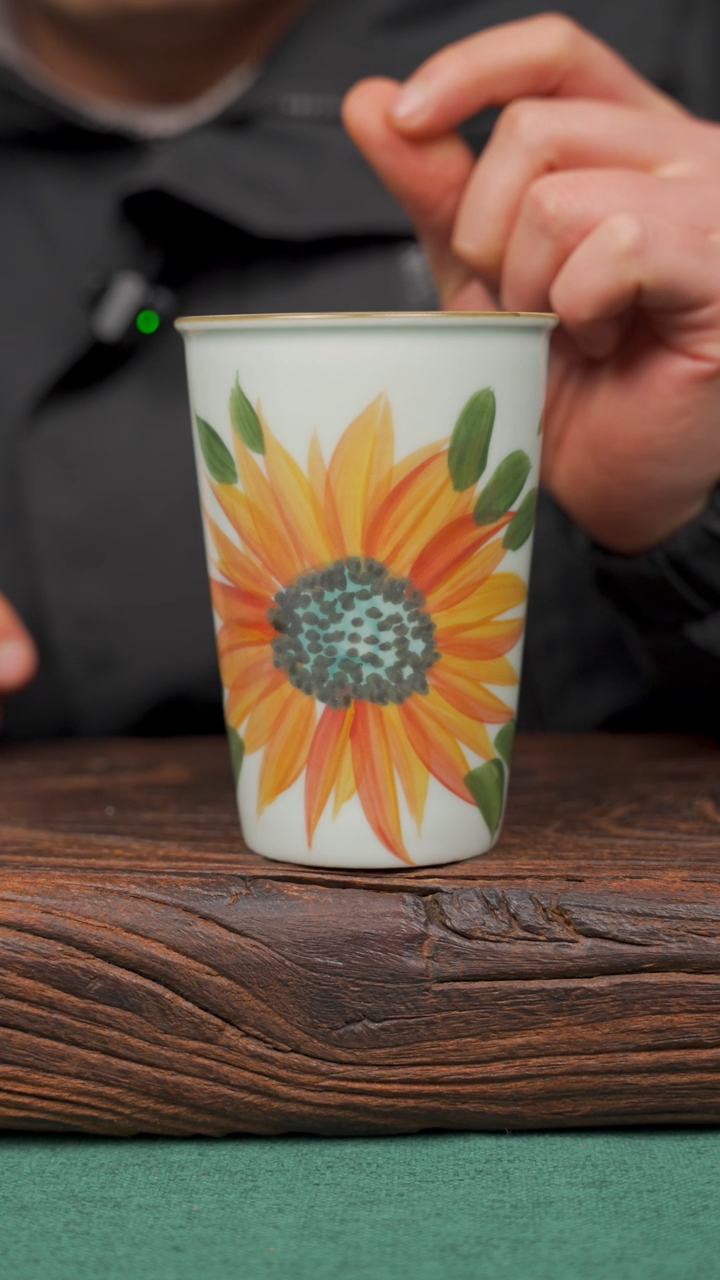 【闪购商品】瓷片35景德镇杯釉下手工手绘瓷器