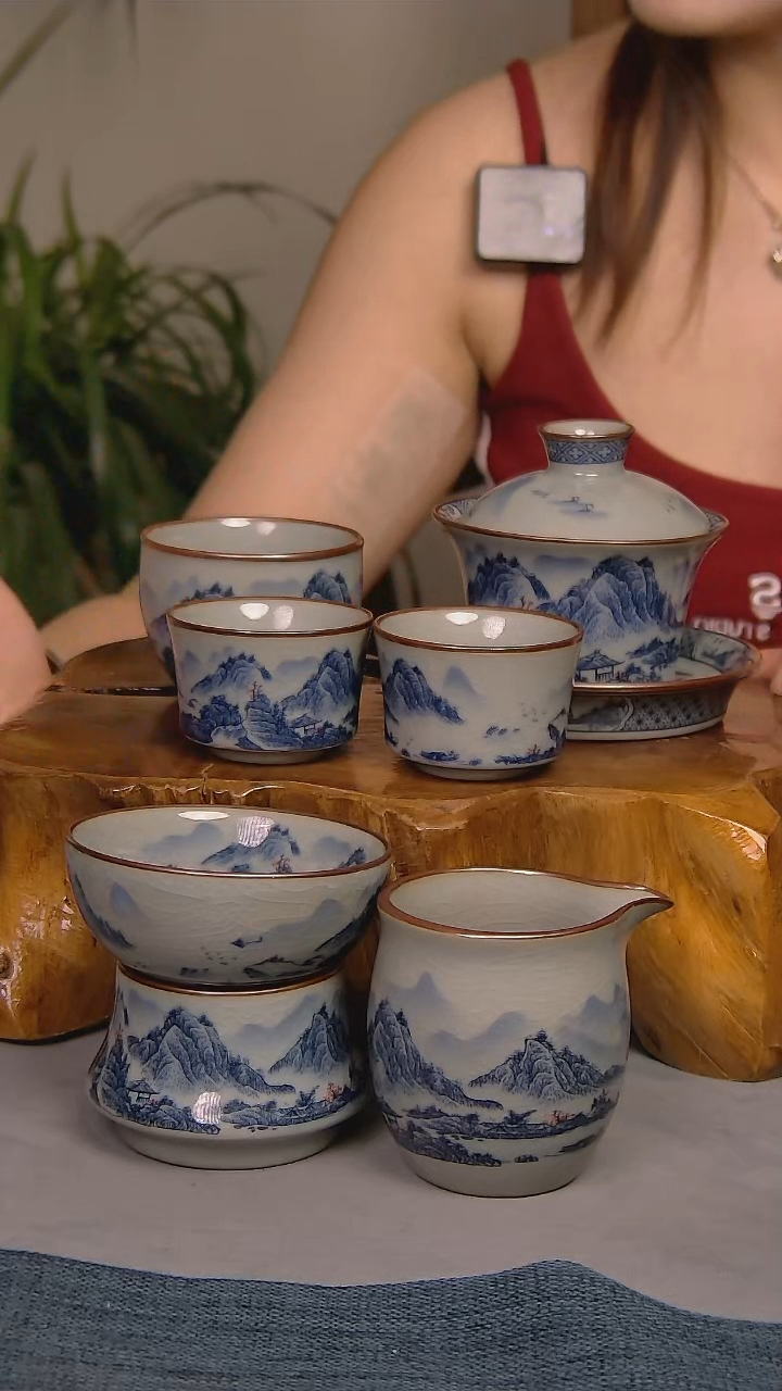  简装家用款6件套 陶瓷家用茶具系列