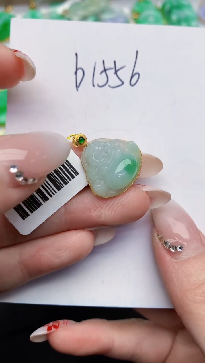 【闪购商品】翡翠颈饰18K金镶嵌0000000000