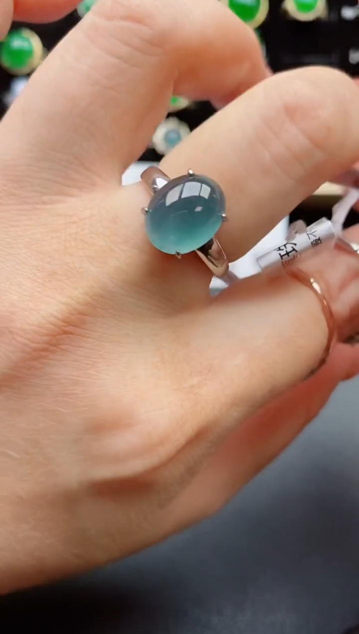 【闪购商品】翡翠戒指银S925镶嵌21212