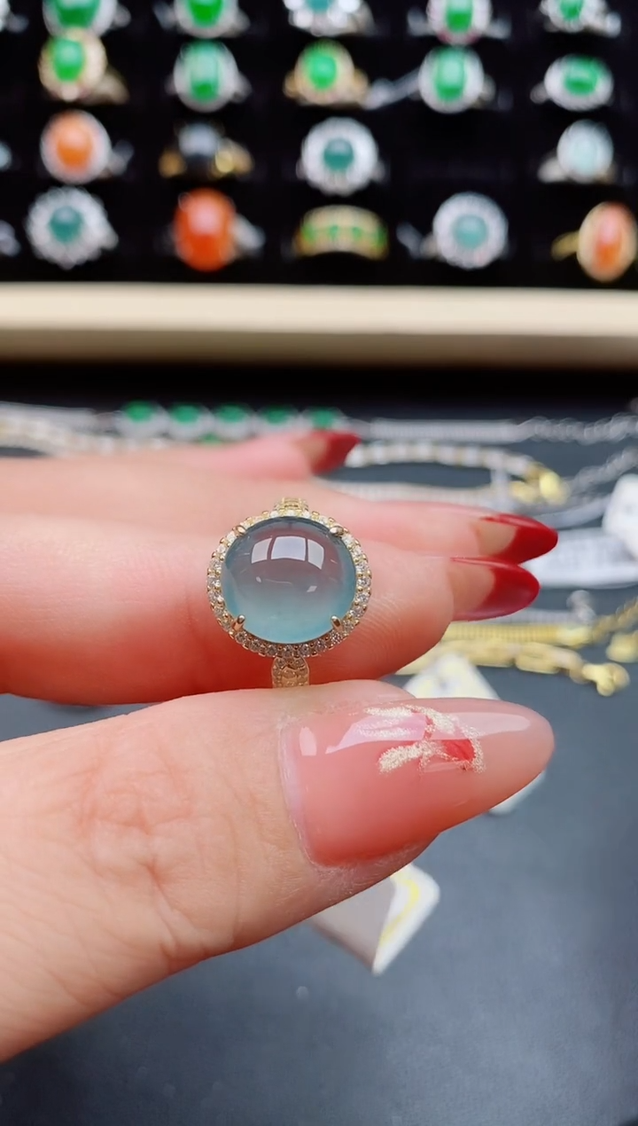 【闪购商品】翡翠戒指银S925镶嵌21321