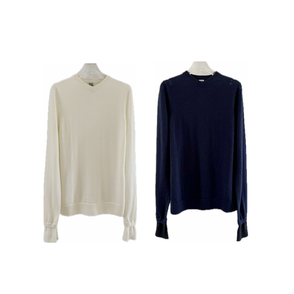 【TO家原货】18针纯色秋冬小v领针织衫修身型百搭套衫休闲