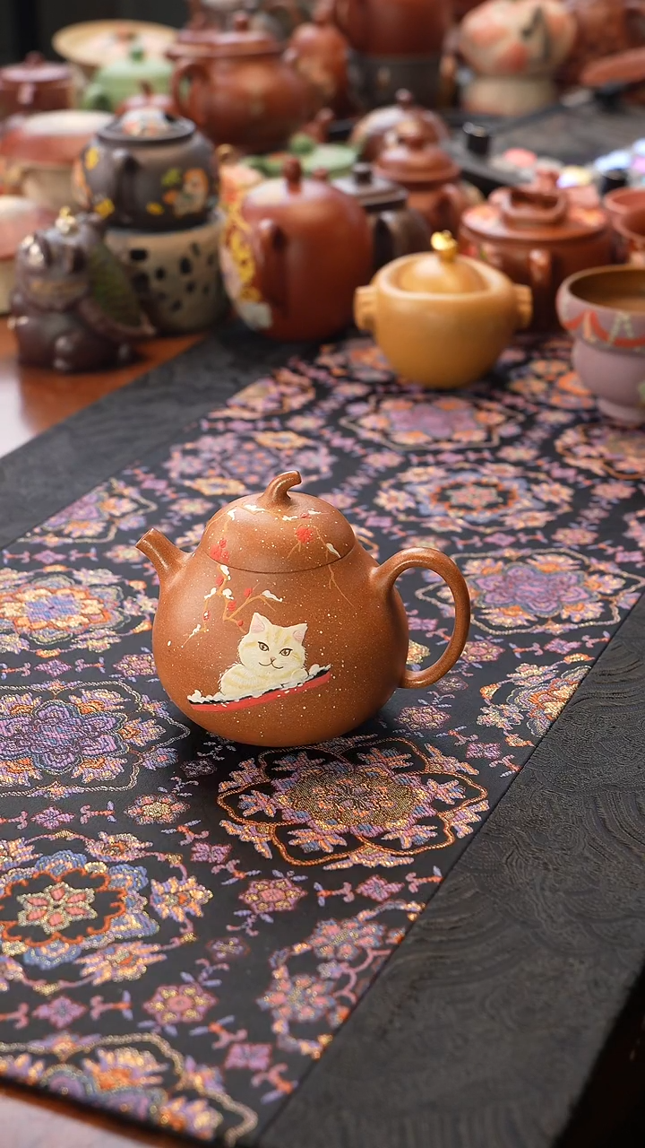 茶壶紫砂蟹黄段泥茄瓜壶