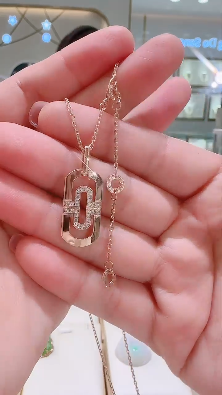 【闪购商品】钻石套链18K金镶嵌套链