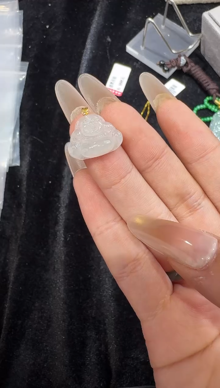 吊坠(不含链)18K金镶嵌翡翠12.22-18