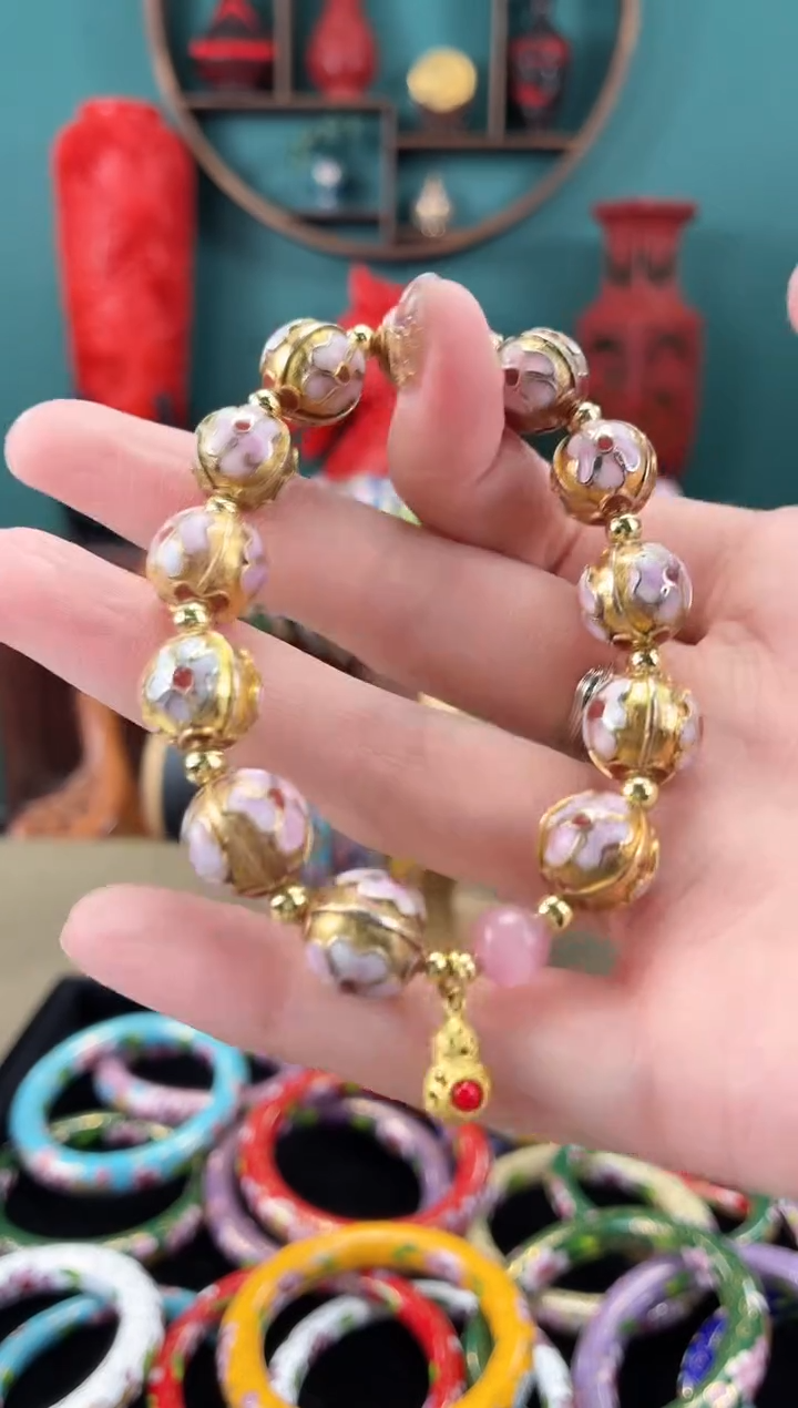 手工非遗景泰蓝金地