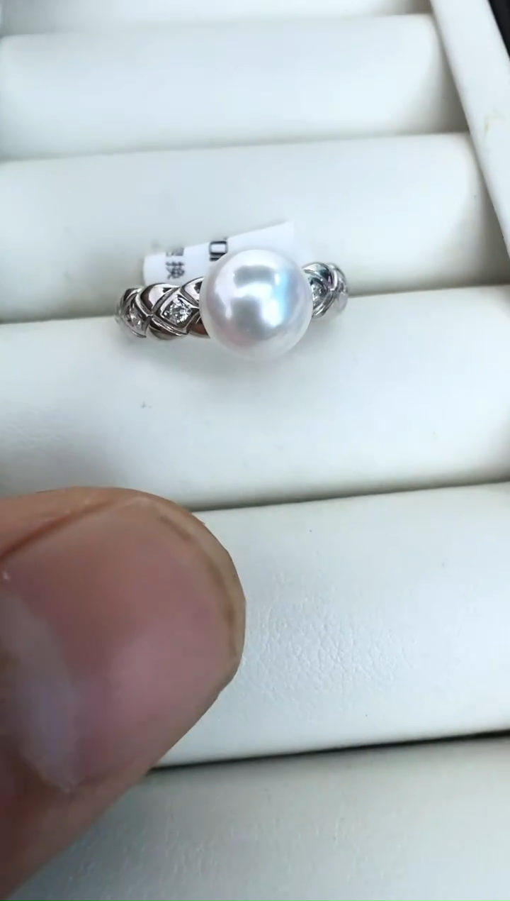 【闪购商品】海水珍珠戒指银S925镶嵌戒指