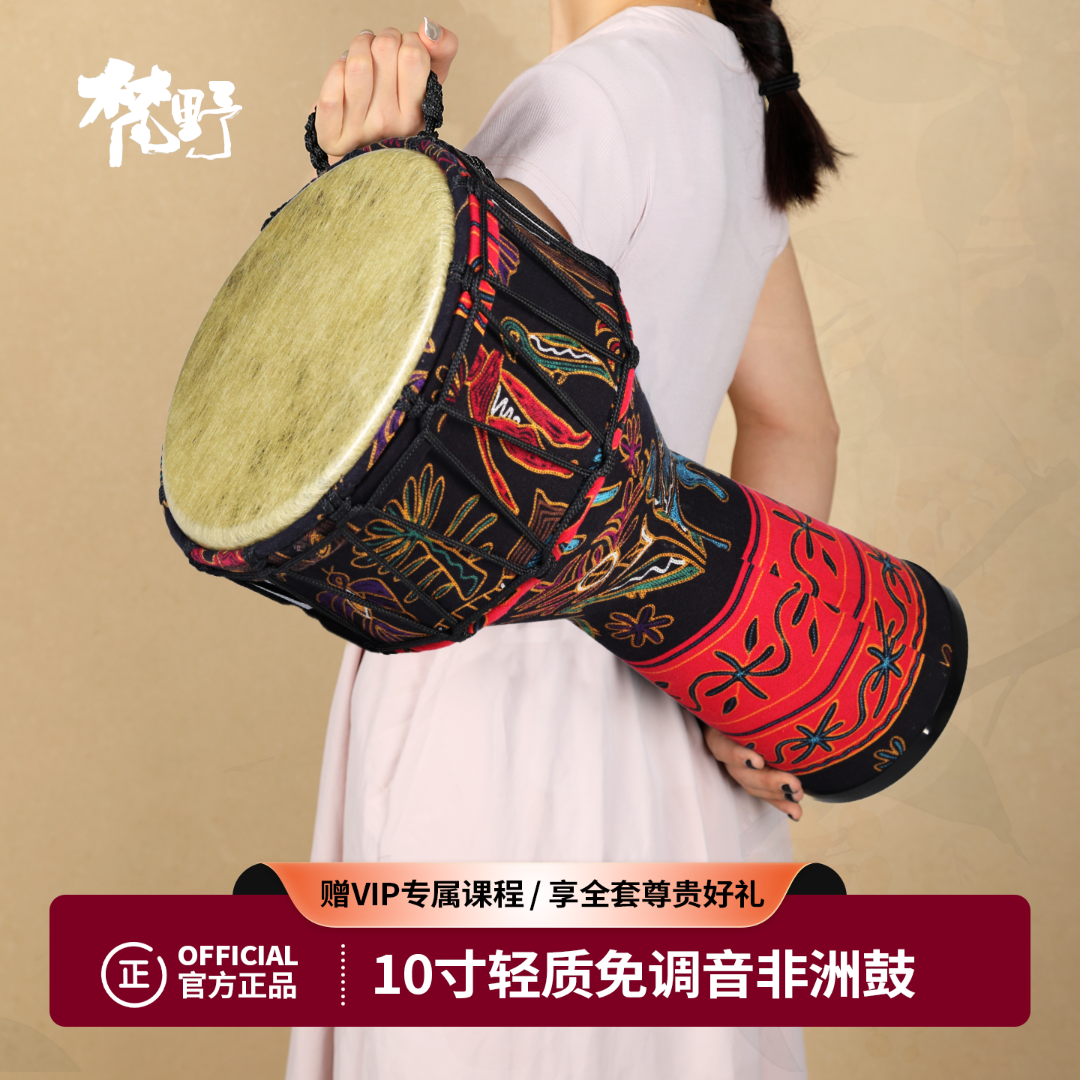 梵野10寸图腾金丝成人儿童丽江手鼓专业打击乐器民谣鼓