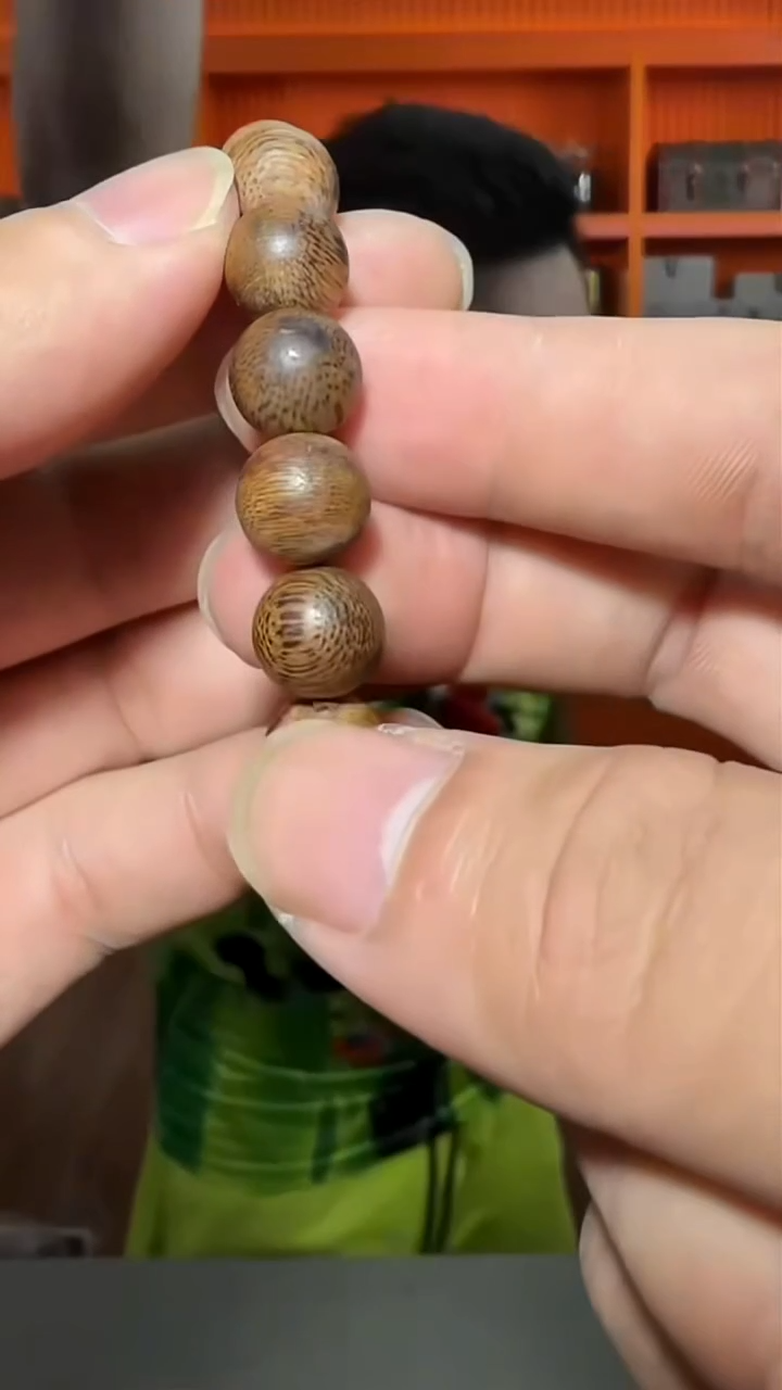 沉香手串15号单圈海南黎母山多样性发一