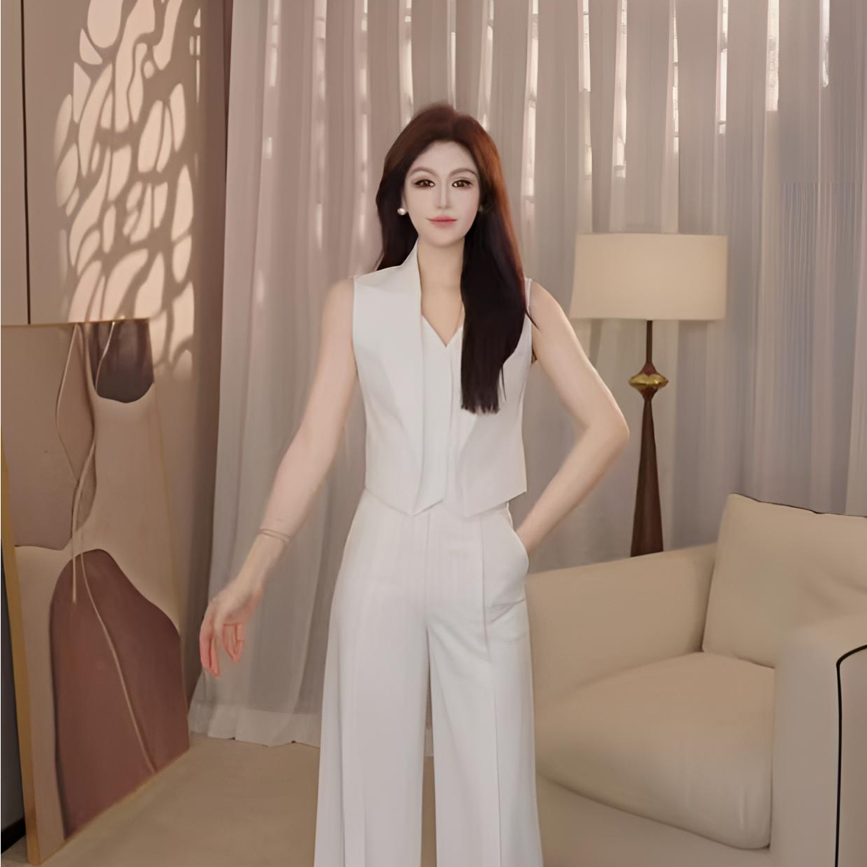 AMASS/阿玛施老风西装内搭坎肩挺括时尚高知率性显瘦马甲540045