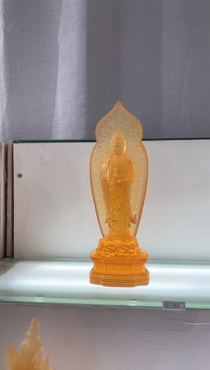 【闪购商品】泥塑古法琉璃 30公分佛像