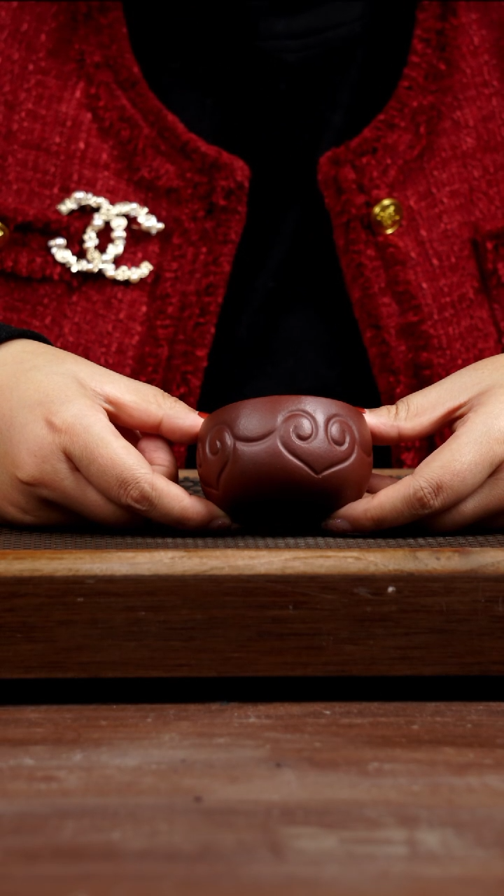 茶壶紫砂底槽青如意杯90CC